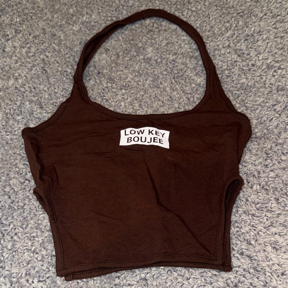 LOWKEY BOUJEE Halter Crop Top